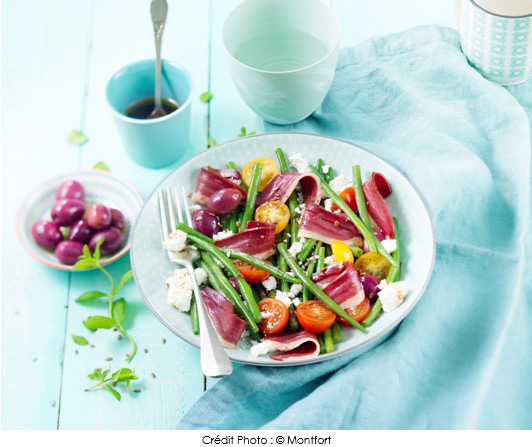 salade_de_haricots_verts_feta_et_magret_de_canard_montfort