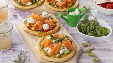 Mini-pizzas Saumon Fumé