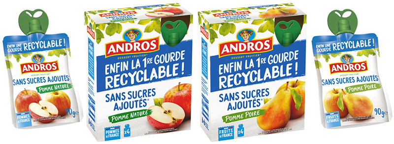 Gamme Andros® gourde de fruits recyclable 