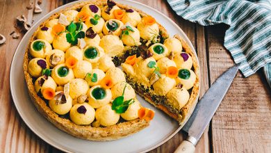 Tarte carotte, noisettes champignons Nathan Helo