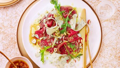 Tataki de bœuf au bleu de Termignon