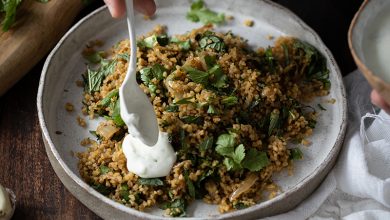 Pilaf de boulgour herbes et yaourt grec