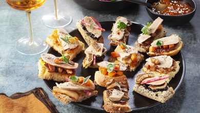 Farandole de toasts de pains spéciaux au Foie Gras