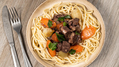Veau à la bourguignonne