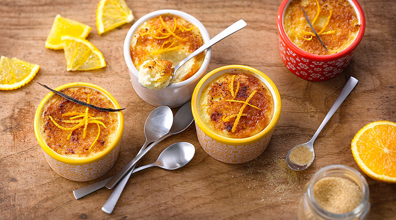 Floraline façon crème brûlée orange