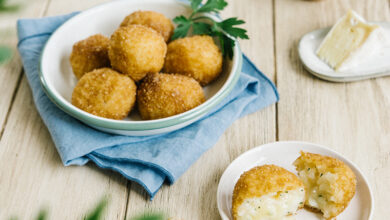 Mini arancini Pont l’Évêque AOP Isigny Sainte-Mère