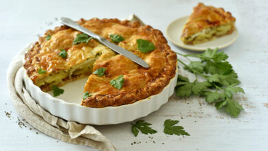 Tourte de Ratte du Touquet jambon et chèvre