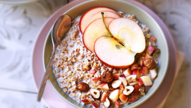 Porridge pommes-noisettes