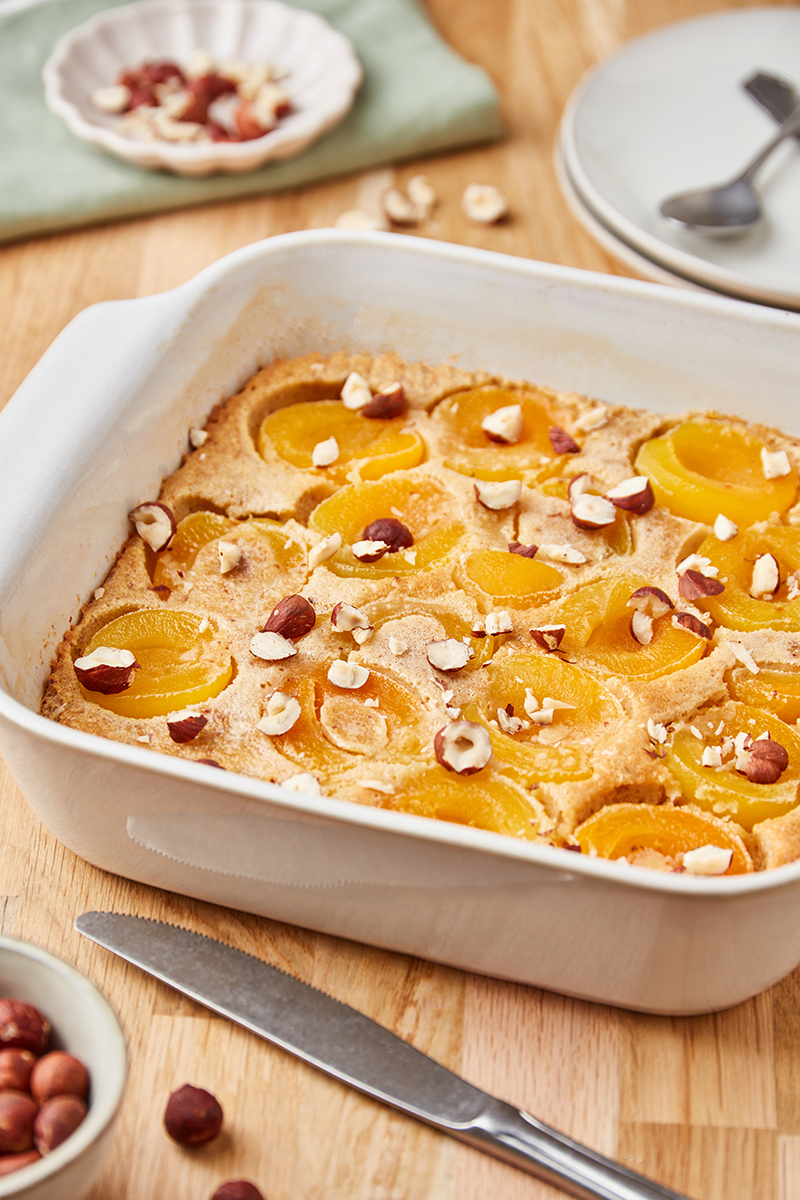 Clafoutis abricots noisettes