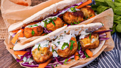 Falafels de daurade pain pita