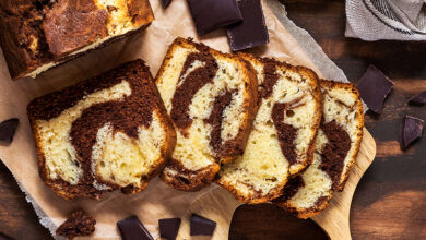 Gâteau marbré chocolat