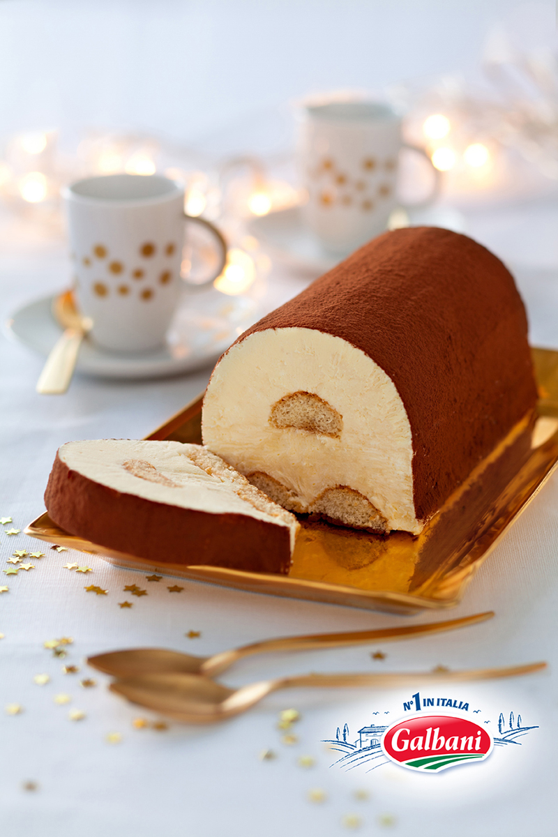 Bûche Tiramisu glacée chocolat café