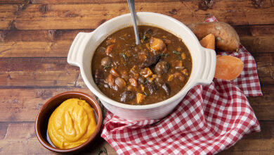 Bœuf bourguignon purée de patates douces