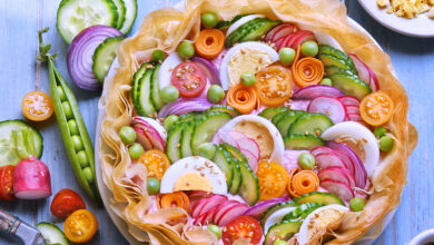 Tarte légumes houmous fromage frais