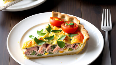 Quiche thon, tomate moutarde