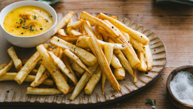 Frites de panais sauce curry