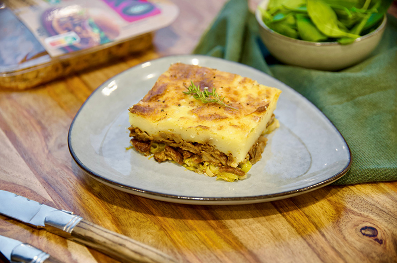 Parmentier poireaux effiloché BBQ