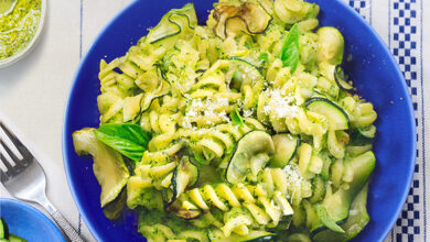 Torsades crème de courgette