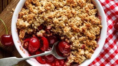 Crumble cerises
