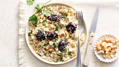 Riz pilaf Pruneaux d’Agen IGP et coriandre