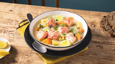 Soupe nordique saumon de Norvège