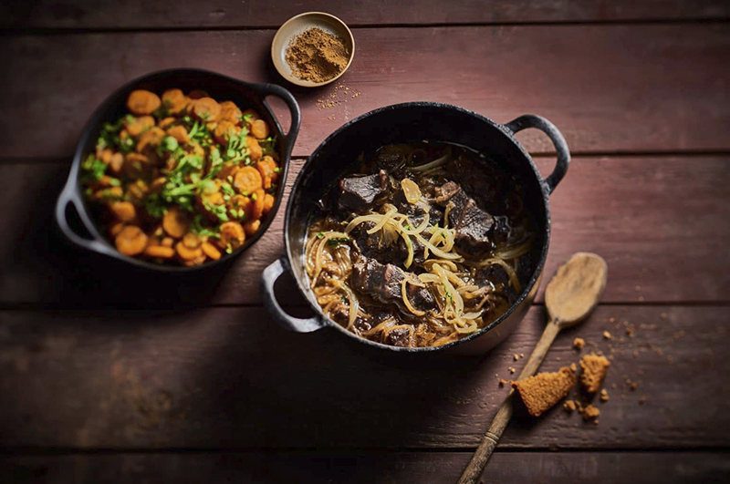 Carbonade joue de bœuf, carottes cumin