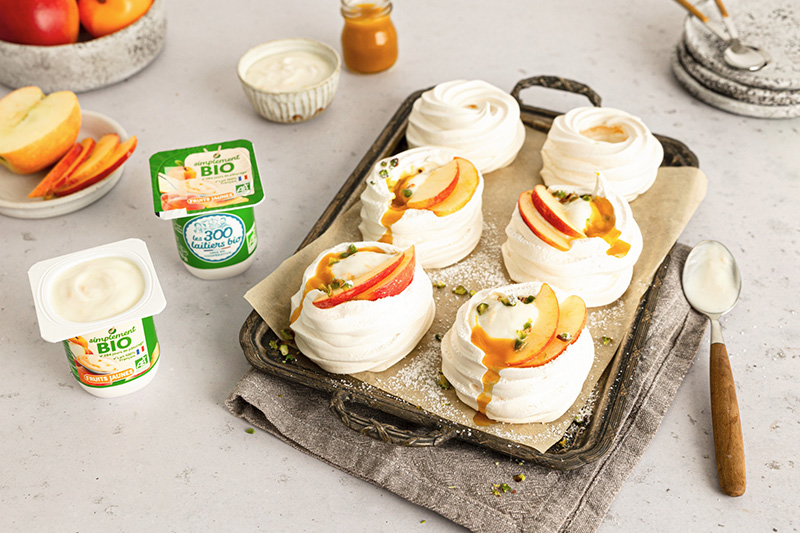 Pavlovas yaourt fruits jaunes