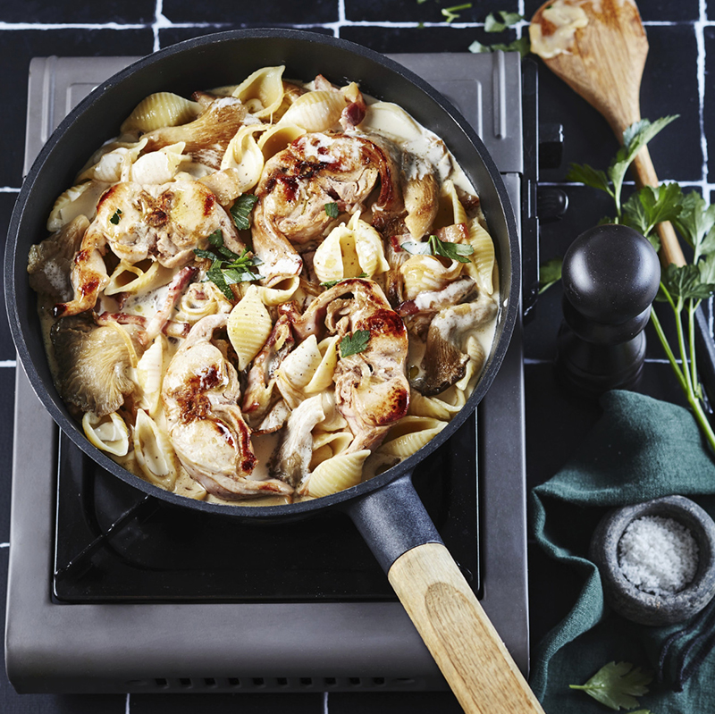 Sauté râbles de lapin pleurotes