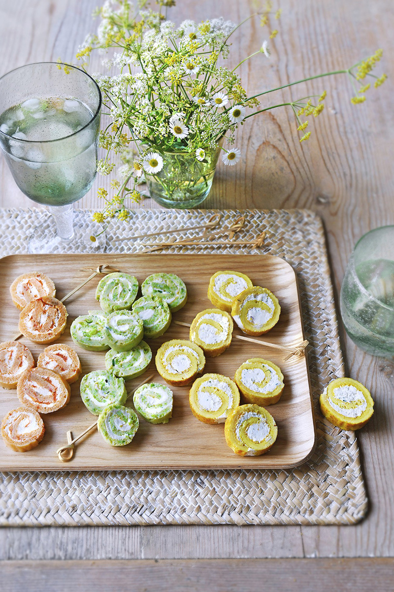Petits roulés trois fromages