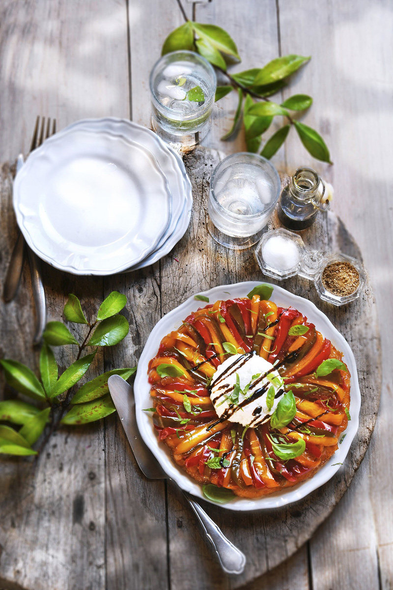 Tarte tatin poivrons brousse