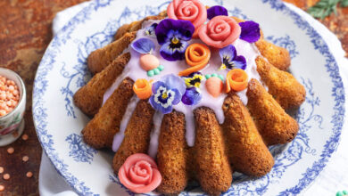 Carrot Cake sans gluten protéiné, lentilles corail