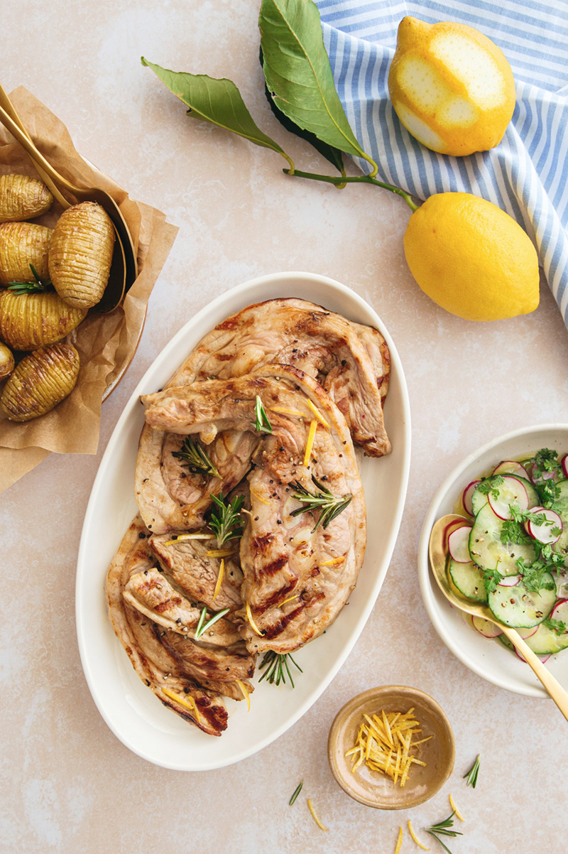 Tendrons de veau marinés citron romarin