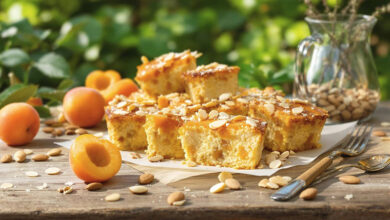 Gâteau moelleux abricots amandes