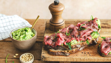 Tartine carpaccio de bœuf