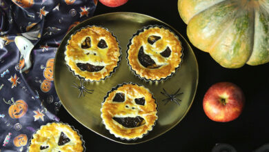 Petites tourtes d’Halloween pruneaux