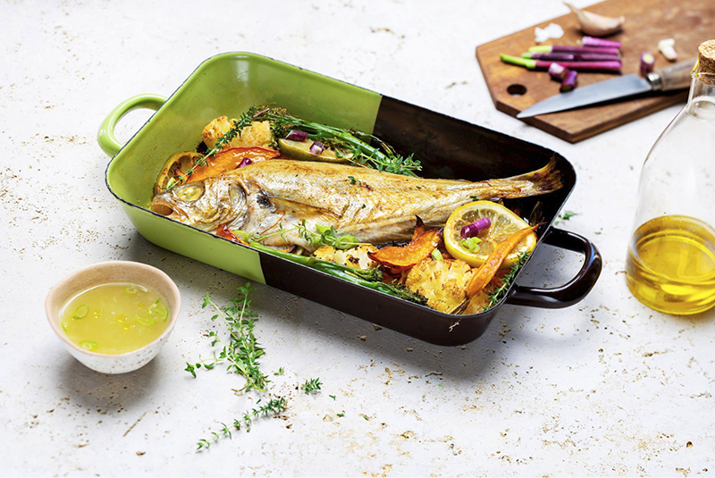 Tacaud rôti légumes de saison