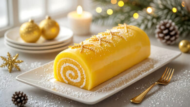 Bûche de noël citron