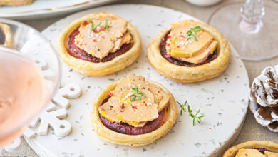 Tartelettes tatin oignons rouges Foie Gras