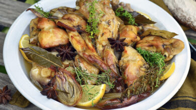 Lapin confit romarin