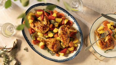 Poulet rôti aux herbes sauce soja sucrée