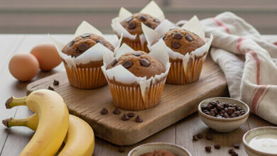 Muffins chocolat banane