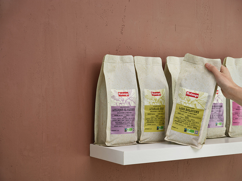 Nouveau packaging grains Malongo®