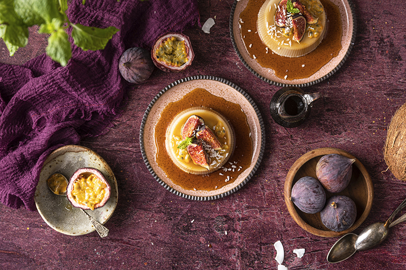Panna cotta de coco sirop de soja gingembre