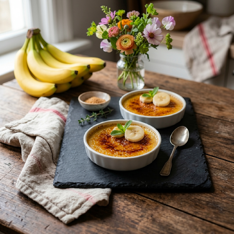 Crème brûlée banane