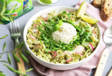 Salade de riz thaï sauce crémeuse pesto