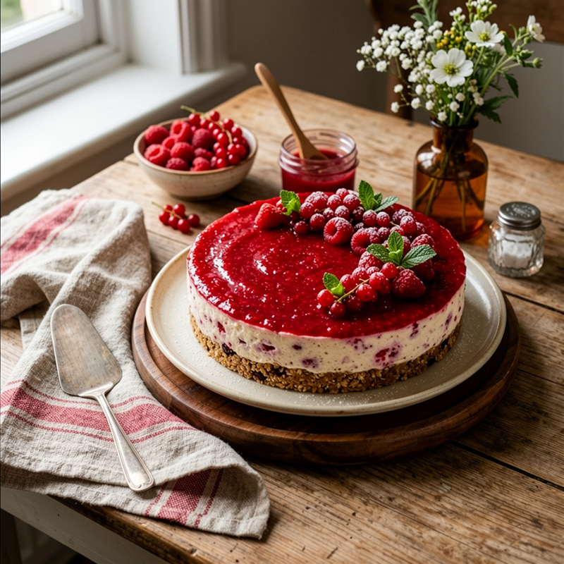 Cheesecake fondant framboises