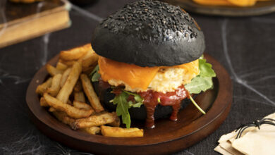 Burgers d’Halloween Mimolette Isigny Sainte-Mère
