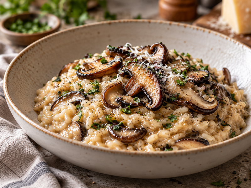 Risotto shiitakes