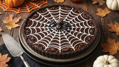 Tarte toile d’araignée chocolat intense