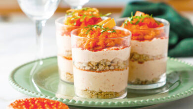 Verrines tiramisu salé